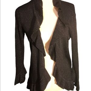 Nine West black with gold flecks silk blend cardigan